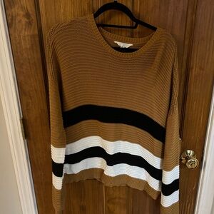 Time and Tru Brown Striped Sweater